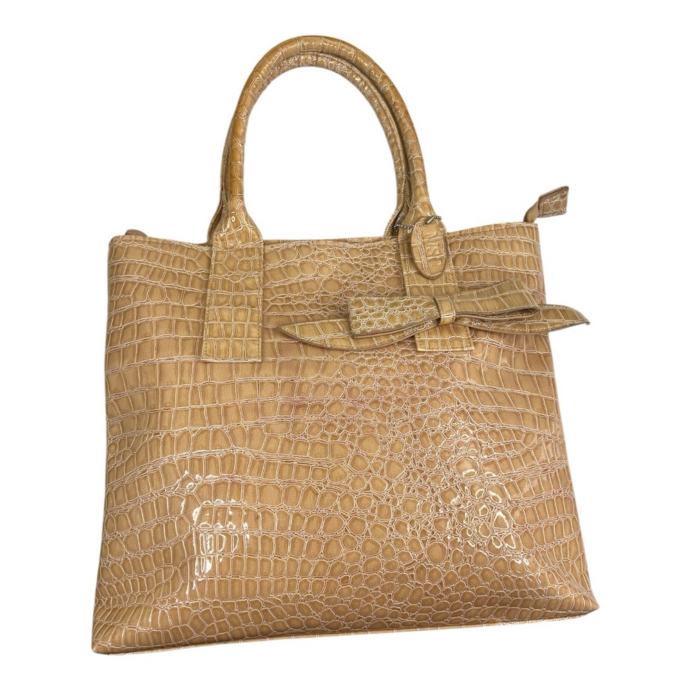 MSC Faux Alligator Leather Purse Handbag, Main Street Collection Tote